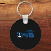 Badminton Racket Shuttle Sports Design Sleutelhanger (Voorkant)