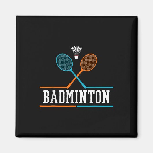 Badminton Racket Shuttle Team Coach Badminton Spee Magneet (Voorkant)
