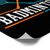Badminton Racket Shuttle Team Coach Badminton Spee Poster (Hoek)
