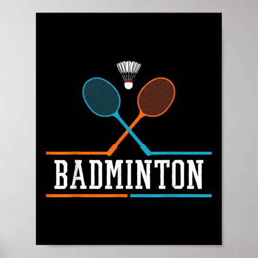 Badminton Racket Shuttle Team Coach Badminton Spee Poster (Voorkant)