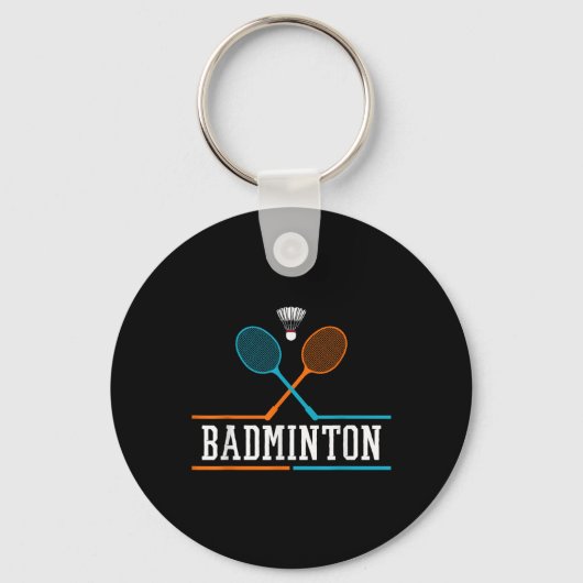 Badminton Racket Shuttle Team Coach Badminton Spee Sleutelhanger (Voorkant)