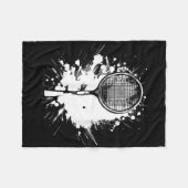 Badminton Racket StreetArt Fleece Deken (Voorkant (Horizontaal))