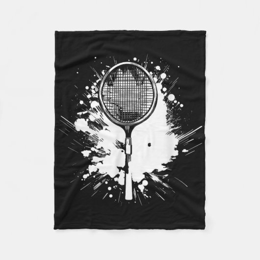Badminton Racket StreetArt Fleece Deken (Voorkant)