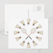 Badminton Rackets Briefkaart (Voorkant / Achterkant)
