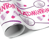 Badminton Rackets Cadeaupapier (Rol Hoek)