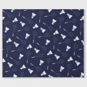 Badminton Rackets en Shuttlecocks Sportthema Cadeaupapier (Vlak)