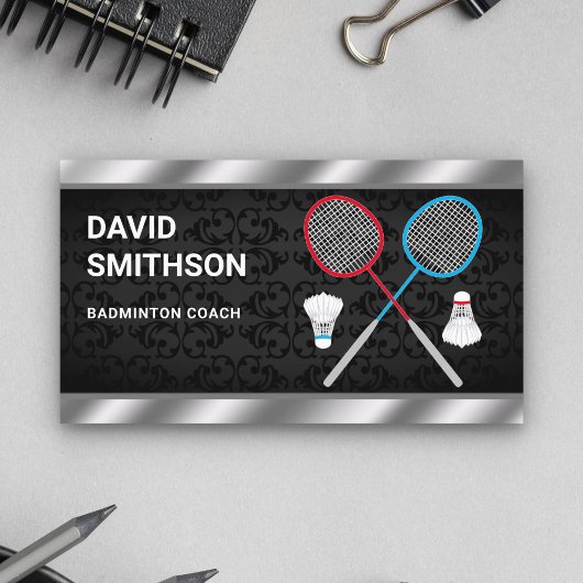 Badminton Rackets Shuttle Professional Coach Visitekaartje
