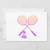 Badminton Rackets Shuttlecock Birdie Ombre Kaart (Voorkant)