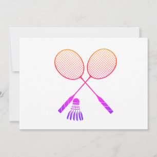 Badminton Rackets Shuttlecock Birdie Ombre Kaart