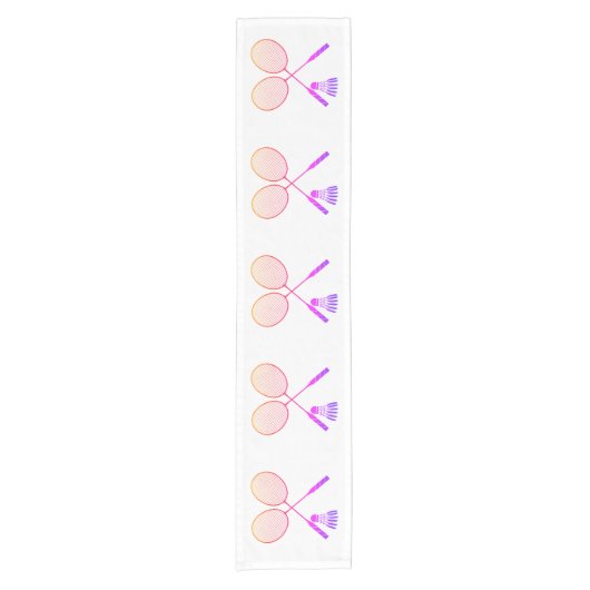 Badminton Rackets Shuttlecock Birdie Ombre Korte Tafelloper (Voorkant)