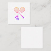 Badminton Rackets Shuttlecock Birdie Ombre Notitiekaartje (Voorkant / Achterkant)