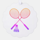 Badminton Rackets Shuttlecock Birdie Ombre Ornament Kaart (Voorkant)