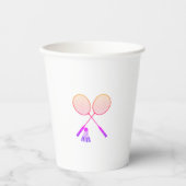 Badminton Rackets Shuttlecock Birdie Ombre Papieren Bekers (Voorkant)