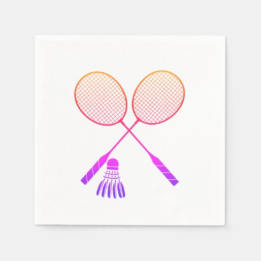 Badminton Rackets Shuttlecock Birdie Ombre Servet (Voorkant)