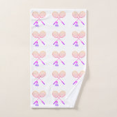 Badminton Rackets Shuttlecock Birdie Pattern Bad Handdoek (Handdoek)