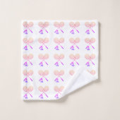 Badminton Rackets Shuttlecock Birdie Pattern Bad Handdoek (Wasdoekje)