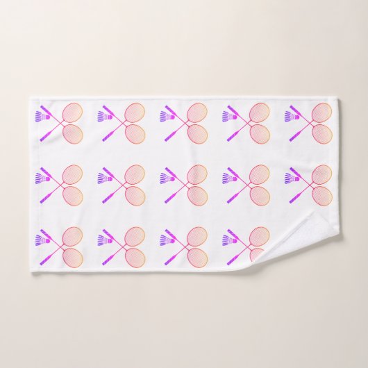 Badminton Rackets Shuttlecock Birdie Pattern Handdoek (Handdoek)