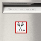 Badminton racquet en shuttlecock, aangepast magneet (Insitu (Vaatwasser))