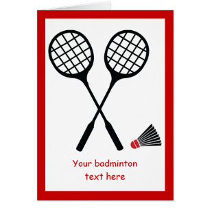 Badminton racquet en shuttlecock verticale kaart