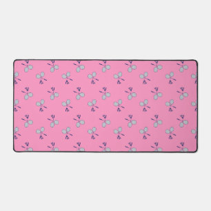 Badminton Racquet Patroon Roze Bureaumat