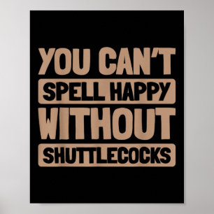 Badminton Racquet - Speler Court Racket Team Sluit Poster