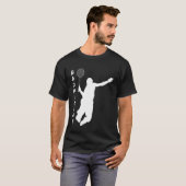 Badminton Racquet Sport Man Boy Strokes T-shirt (Voorkant volledig)