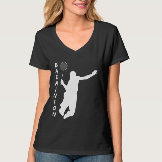 Badminton Racquet Sport Man Boy Strokes T-shirt (Voorkant)