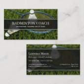 Badminton Raquet - Visitekaartje voor schoolcoach (Voorkant / Achterkant)