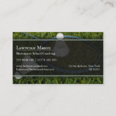 Badminton Raquet - Visitekaartje voor schoolcoach (Achterkant)