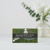Badminton Raquet - Visitekaartje voor schoolcoach (Staand voorkant)
