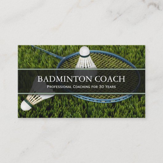 Badminton Raquet - Visitekaartje voor schoolcoach (Voorkant)