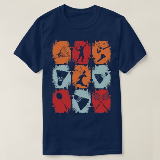 Badminton Retro 1 T-shirt (Design voorkant)