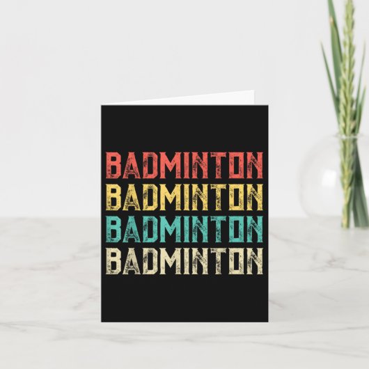 Badminton, Retro Badminton Kaart (Voorkant)