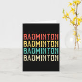 Badminton, Retro Badminton Kaart (Gele Bloem)
