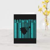  Badminton - Retro Badminton Speler - Badmi Kaart (Gele Bloem)