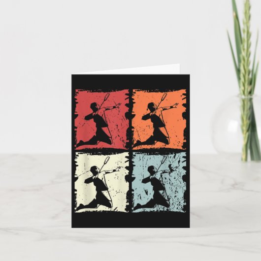Badminton Retro Badminton Speler, Shuttle Kaart (Voorkant)