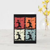 Badminton Retro Badminton Speler, Shuttle Kaart (Gele Bloem)