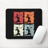 Badminton Retro Badminton Speler, Shuttle Muismat (Met muis)