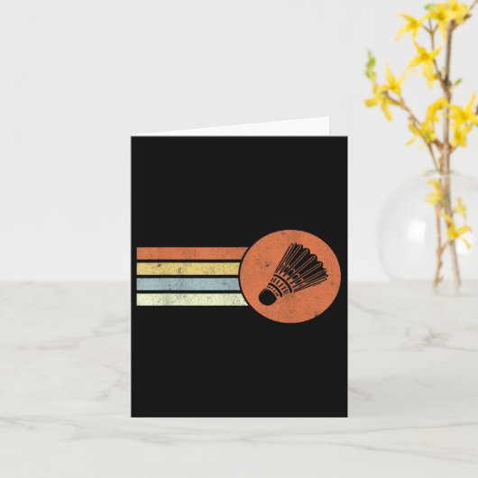 Badminton Retro Birdie Smash Shuttle  Badmi Kaart (Gele Bloem)