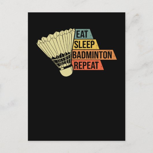 Badminton Retro Briefkaart (Voorkant)