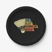 Badminton Retro  Papieren Bordje (Voorkant)