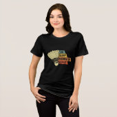 Badminton Retro Vintage Tri-Blend Shirt (Voorkant volledig)