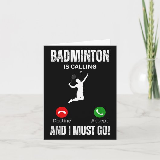 Badminton roept en ik moet gaan kaart (Voorkant)