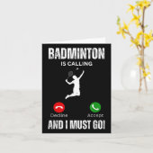 Badminton roept en ik moet gaan kaart (Gele Bloem)