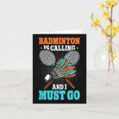 Badminton roept en ik moet shuttle gaan kaart (Gele Bloem)
