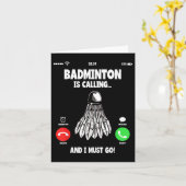 Badminton roept en ik moet shuttle gaan  kaart (Gele Bloem)