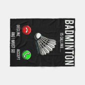Badminton roept op tot afwijzen Accepteer leuk Gez Fleece Deken (Voorkant (Horizontaal))