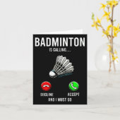 Badminton roept op tot afwijzen Accepteer leuk Gez Kaart (Gele Bloem)