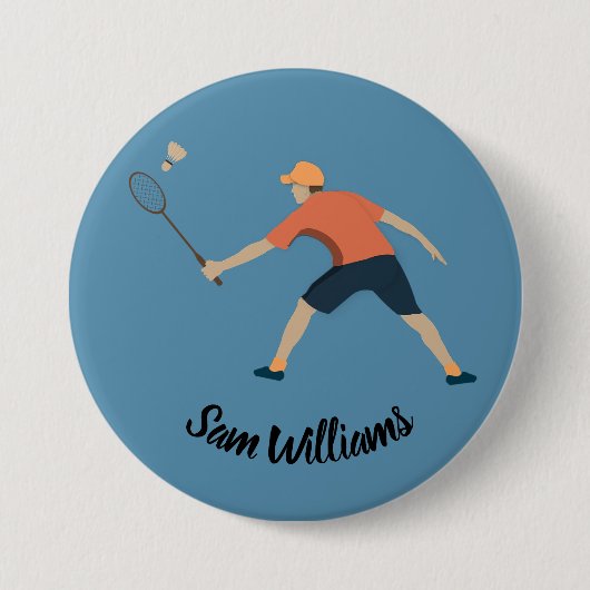 Badminton Ronde Button 7,6 Cm (Voorkant)