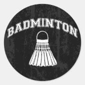 Badminton Ronde Sticker (Voorkant)